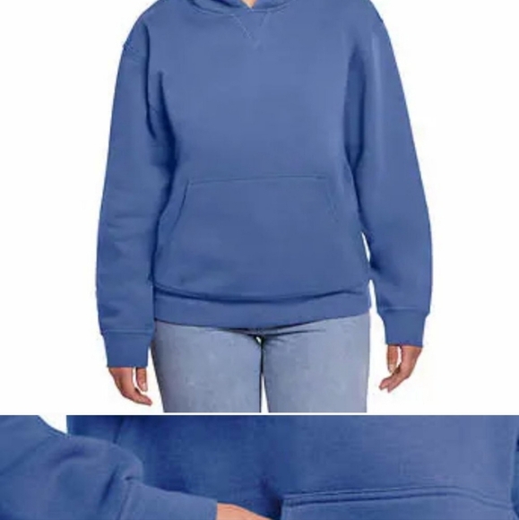 Kirkland Signature Hoodie Pullover Heavyweight Sweatshirt Blue Women's XXL - Picture 3 of 15